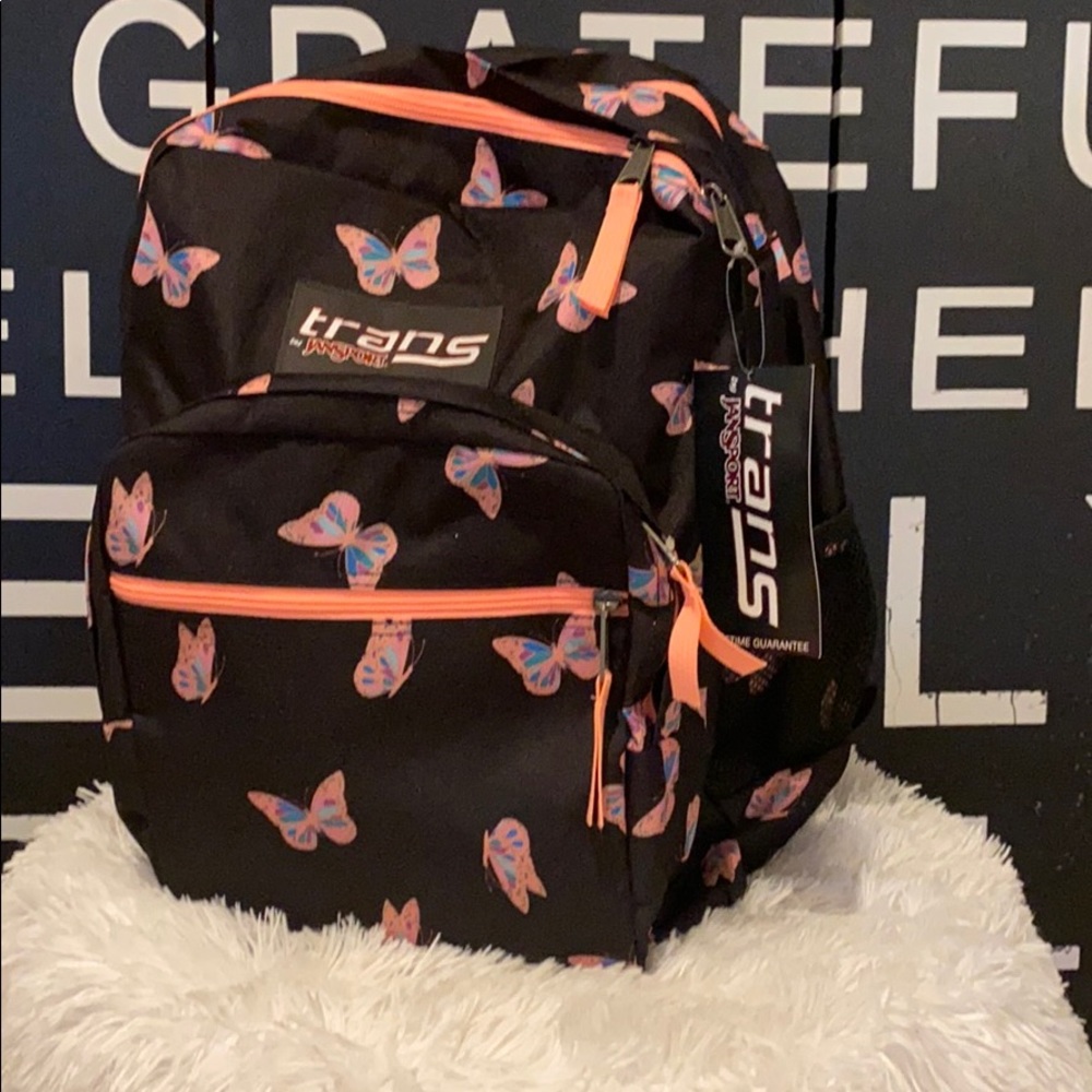 Butterfly patterned jansport backpack